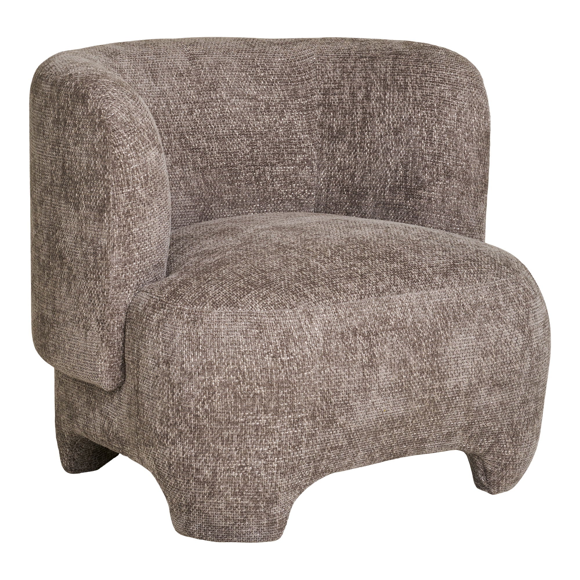 House Nordic Nazare Fauteuil - beige stof met zwarte poten